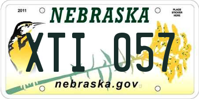 NE license plate XTI057