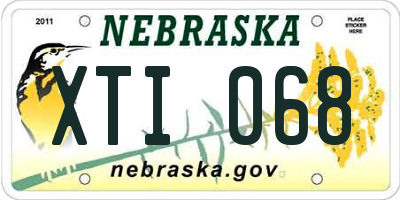 NE license plate XTI068