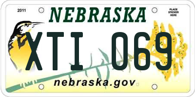 NE license plate XTI069