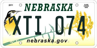 NE license plate XTI074