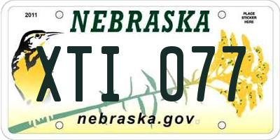 NE license plate XTI077