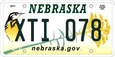NE license plate XTI078