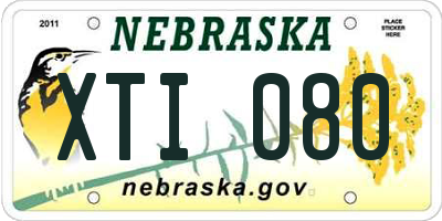 NE license plate XTI080