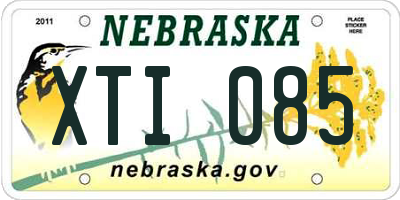 NE license plate XTI085