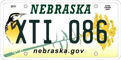 NE license plate XTI086
