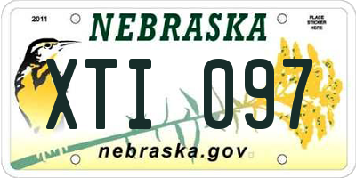 NE license plate XTI097