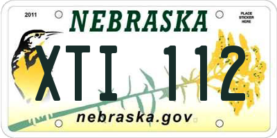 NE license plate XTI112