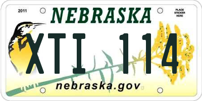 NE license plate XTI114
