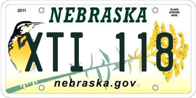 NE license plate XTI118