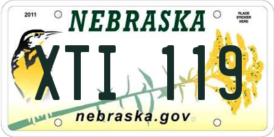 NE license plate XTI119