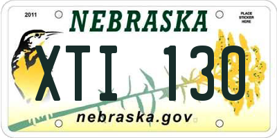 NE license plate XTI130