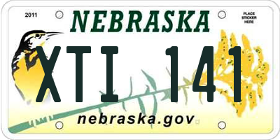 NE license plate XTI141