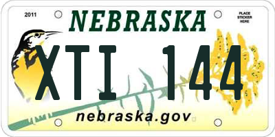NE license plate XTI144