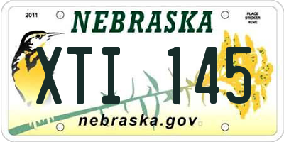 NE license plate XTI145