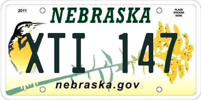 NE license plate XTI147