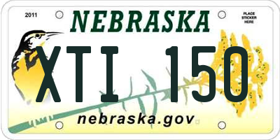 NE license plate XTI150