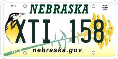 NE license plate XTI158