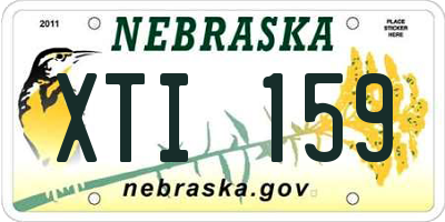 NE license plate XTI159