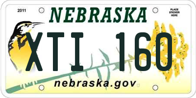 NE license plate XTI160