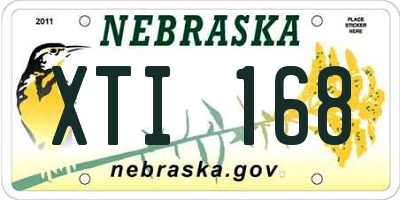 NE license plate XTI168