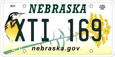 NE license plate XTI169