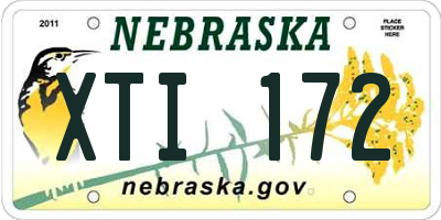 NE license plate XTI172