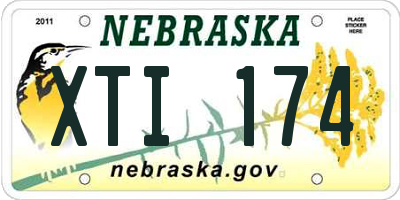 NE license plate XTI174