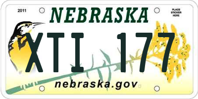 NE license plate XTI177