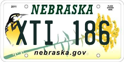NE license plate XTI186