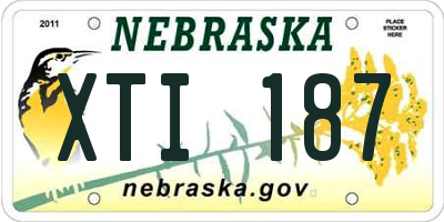 NE license plate XTI187