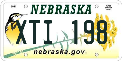 NE license plate XTI198