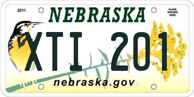 NE license plate XTI201