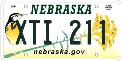 NE license plate XTI211