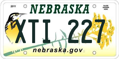 NE license plate XTI227