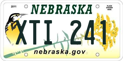 NE license plate XTI241