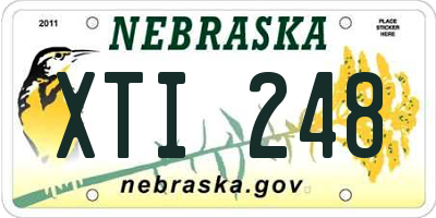 NE license plate XTI248
