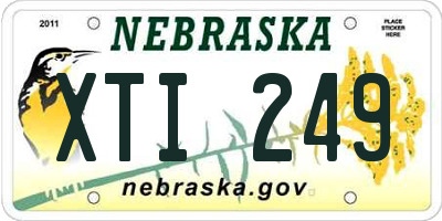 NE license plate XTI249
