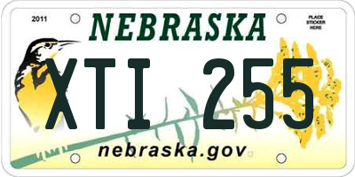 NE license plate XTI255