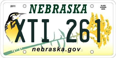NE license plate XTI261