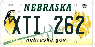 NE license plate XTI262