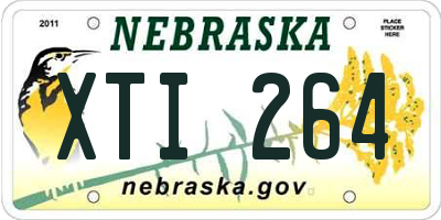 NE license plate XTI264