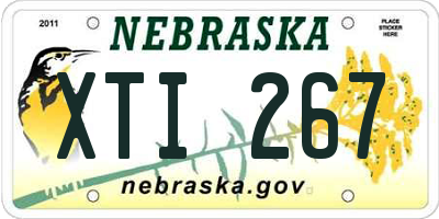 NE license plate XTI267