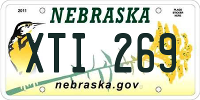 NE license plate XTI269