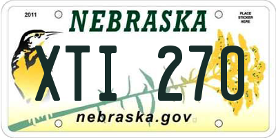 NE license plate XTI270