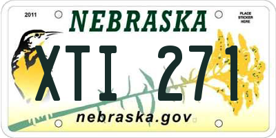 NE license plate XTI271