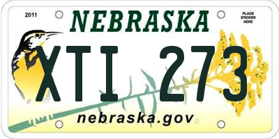 NE license plate XTI273
