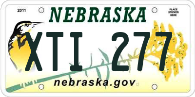 NE license plate XTI277