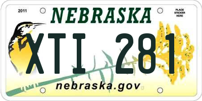 NE license plate XTI281