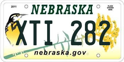 NE license plate XTI282
