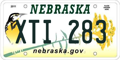 NE license plate XTI283